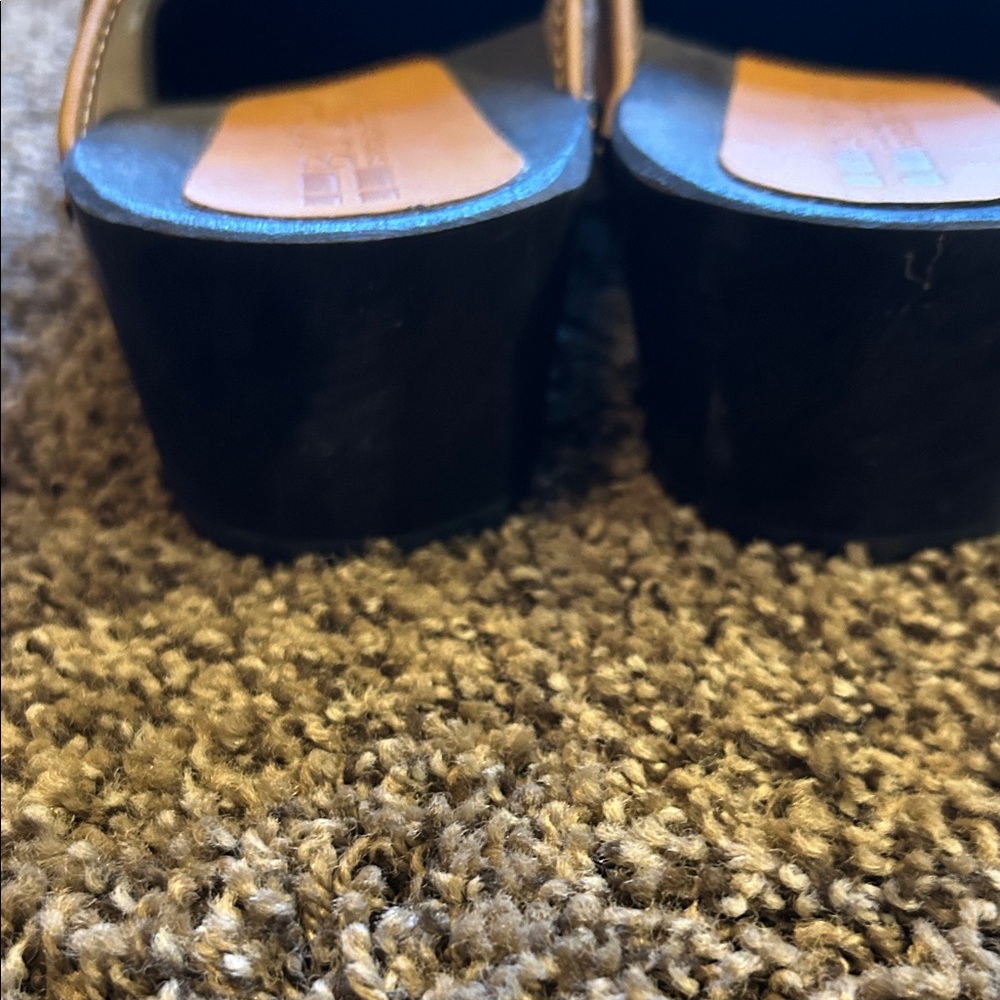 Cognac Leather Clogs - Picture 4 of 6